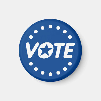 Aimant VOTE Star Polka Point Couleurs personnalisées Bleu