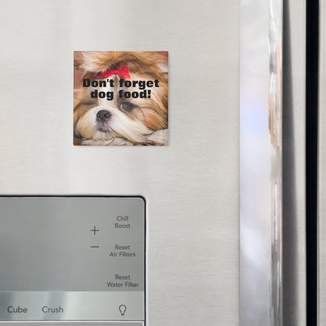 Aimant Votre animal de compagnie chiot cadeau photo n'oub (In situ (réfrigérateur))