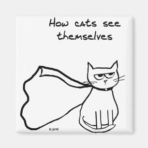 Aimant Votre chat le super héros - cadeau drôle de chat