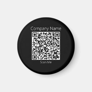 Aimant Votre entreprise QR Code pour le site Web Black Ma