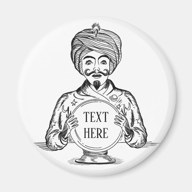 Aimant Votre futur "texte de Personnaliser"  (Devant)