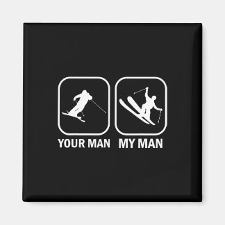 Aimant Votre Homme Mon Homme Drôle Biathlète Ski Tirer Sp