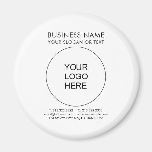 Aimant Votre logo ici Modèle de cercle professionnel pers