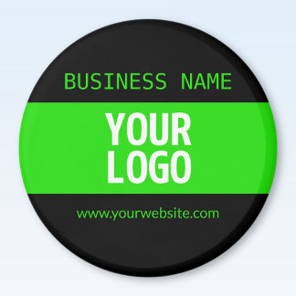 Aimant Votre logo ou image | Noir et vert brillant