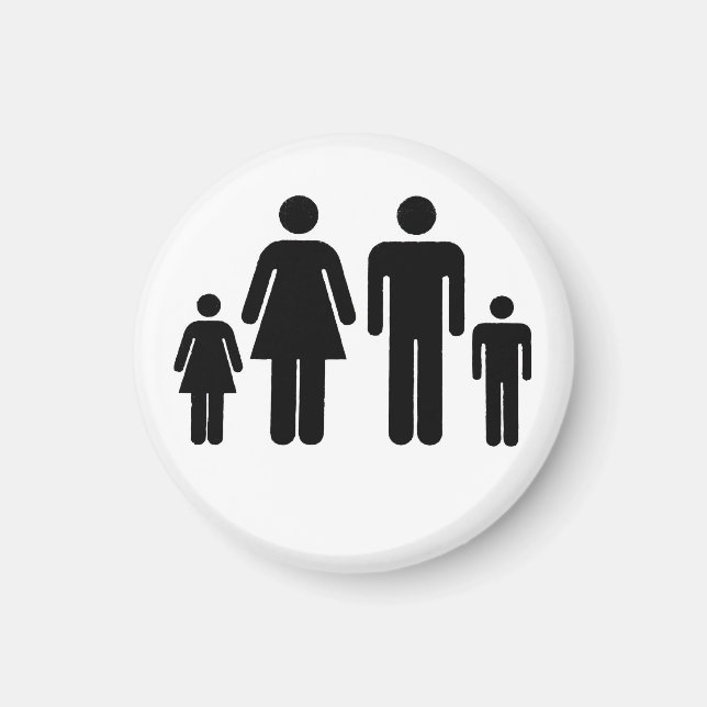 Aimant Votre photo de famille sur un  (Devant)