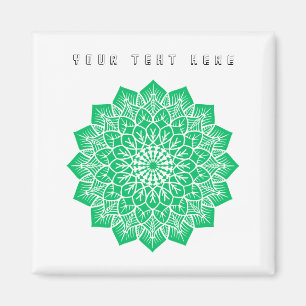 Aimant Votre texte ici Texte Image Green Art Accueil Cuis