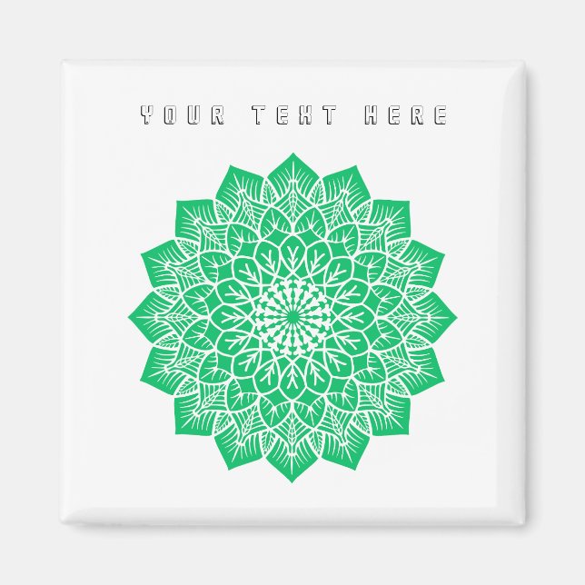 Aimant Votre texte ici Texte Image Green Art Accueil Cuis (Devant)