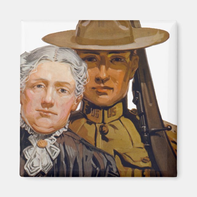 Aimant VOUS aidez mon garçon à gagner la guerre (Devant)