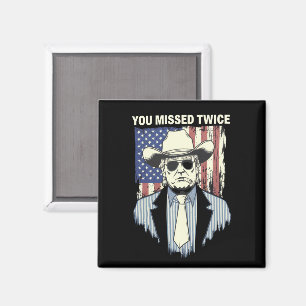 Aimant Vous avez manqué deux fois Occidental cow-boy Trum