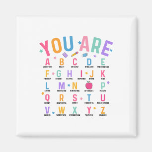 Aimant Vous êtes des lettres alphabet apprendre abc inspi
