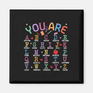Aimant Vous êtes des lettres Alphabet Apprendre Abcs Insp