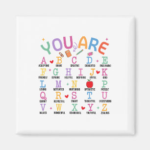 Aimant Vous êtes des lettres Alphabet Apprendre Abcs Insp
