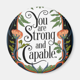 Aimant Vous êtes fort et capable Citation Inspirationnell