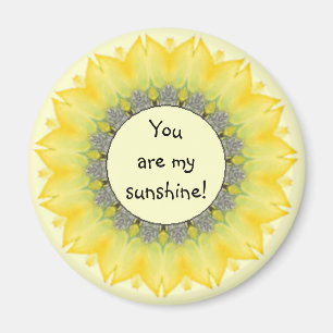 Aimant Vous êtes mon soleil, encouragement de tournesol
