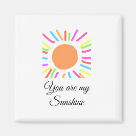 Aimant vous êtes mon soleil jaune orange rayons de soleil