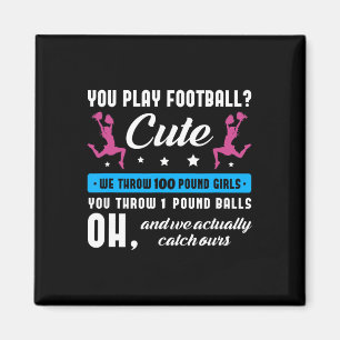 Aimant Vous Jouez Au Footll Mignon Nous Lançons Des Fille