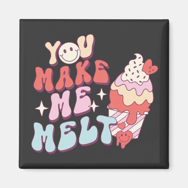 Aimant Vous Me Faites Fondre - Funny Valentines Day Ice C (Devant)
