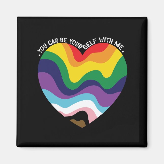 Aimant Vous Pouvez Être Vous-Même Avec Moi, LGBT Transgen (Devant)