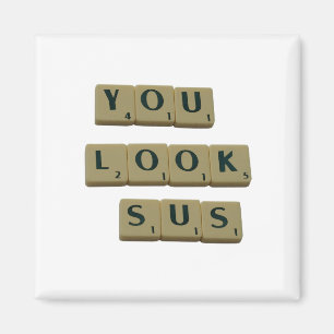 Aimant Vous Regardez SUS Lettre Carreaux Great Quotes Cad