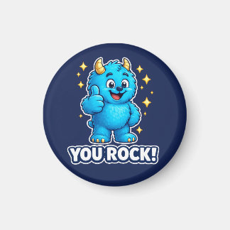 Aimant Vous Rock Blue Monster Pouce en l'air Star Badge