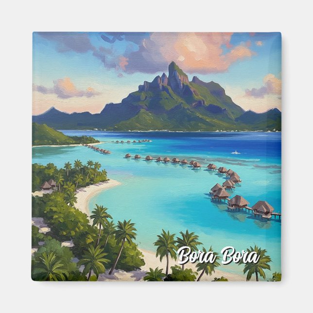 Aimant Voyage à Bora Bora (Devant)