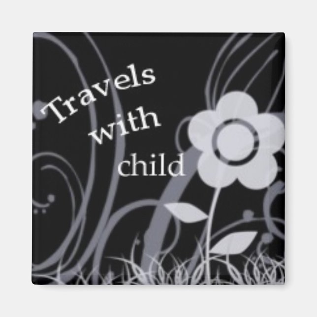 Aimant Voyage avec enfant (Devant)