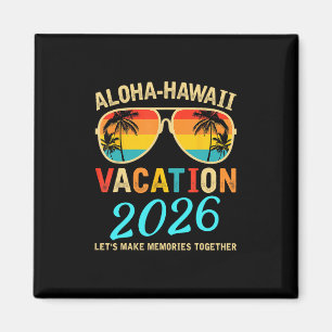 Aimant Voyage de famille Aloha Hawaii 2026 Création de so