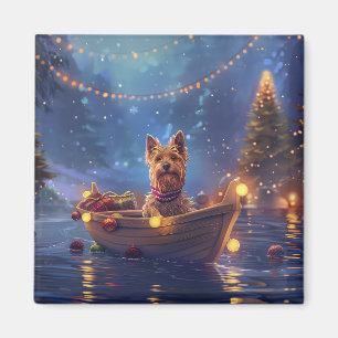 Aimant Voyage de Noël de Terrier australien