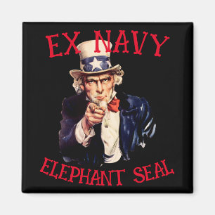 Aimant Voyage de vacances de l'éléphant marin ex-marine D
