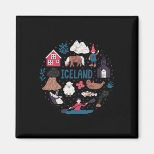 Aimant Voyage Europe Islande Reykjavik Famille Vacances S