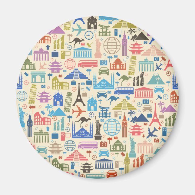 Aimant voyage mondial (Devant)