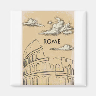 Aimant Voyage poster vintage à Rome