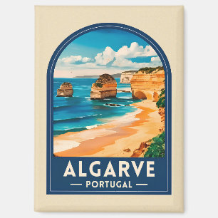 Aimant Voyage Rétro Algarve Portugal Bord de Mer Rétro