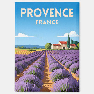 Aimant Voyage Rétro Vintage Provence France Paysage