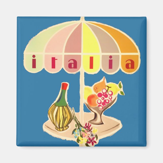 Aimant Voyage vintage en Italie (Devant)