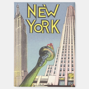 Aimant Voyage Vintage, Monuments de New York Célèbres