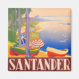 Aimant Voyage vintage Santander Espagne