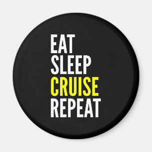 Aimant Voyageur Drôle Cadeau Mange Dormir Croisière Répét