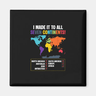Aimant Voyageur Sept Continents Club Carte Globale Va