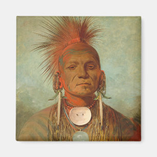 Aimant Voyez-non-ty-un, un chaman de l'Iowa, 1844