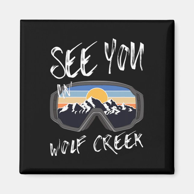 Aimant Voyez-Vous À Wolf Creek Usa Vacation Ski Goggings  (Devant)