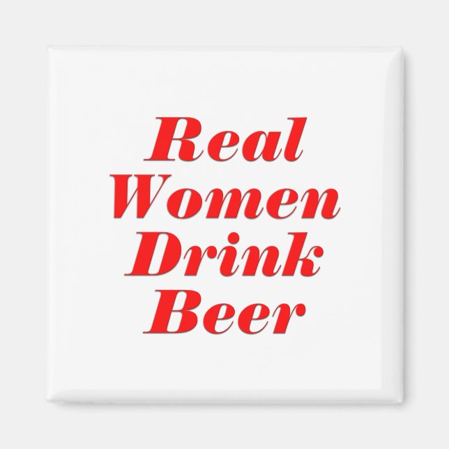 Aimant Vraies Femmes Boire De La Bière (Devant)