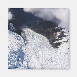 Aimant Vue aérienne de glacier de Franz Josef, Nouvelle
