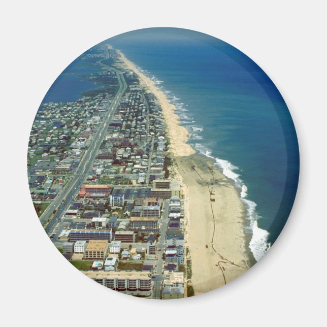 Aimant Vue aérienne d'Ocean City Maryland (Devant)