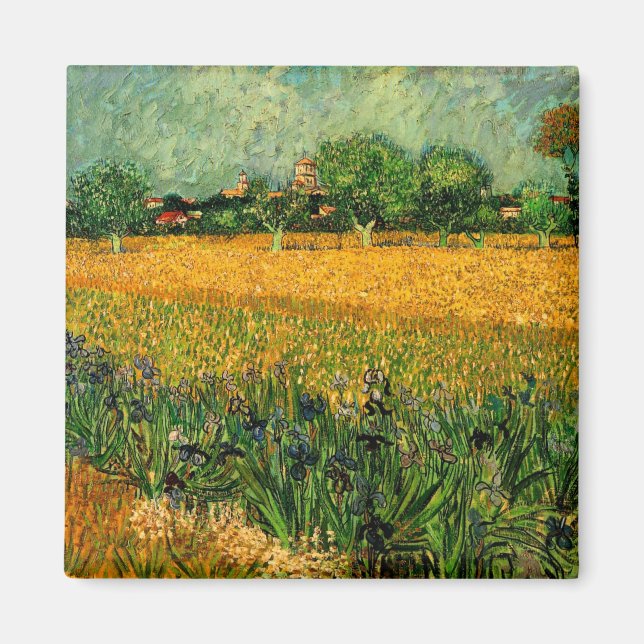 Aimant Vue d'Arles avec iris par Vincent van Gogh (Devant)