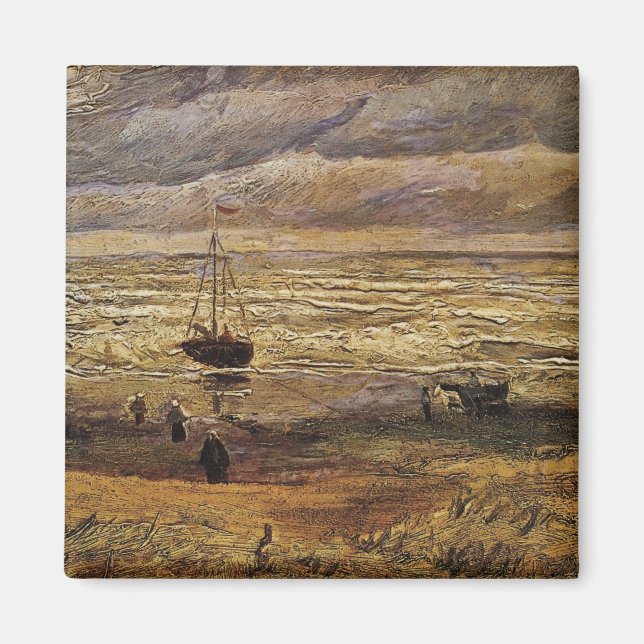 Aimant Vue de la mer à Scheveningen par Vincent van Gogh (Devant)