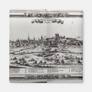 Aimant Vue de Perpignan, sud de la France, vers 1645