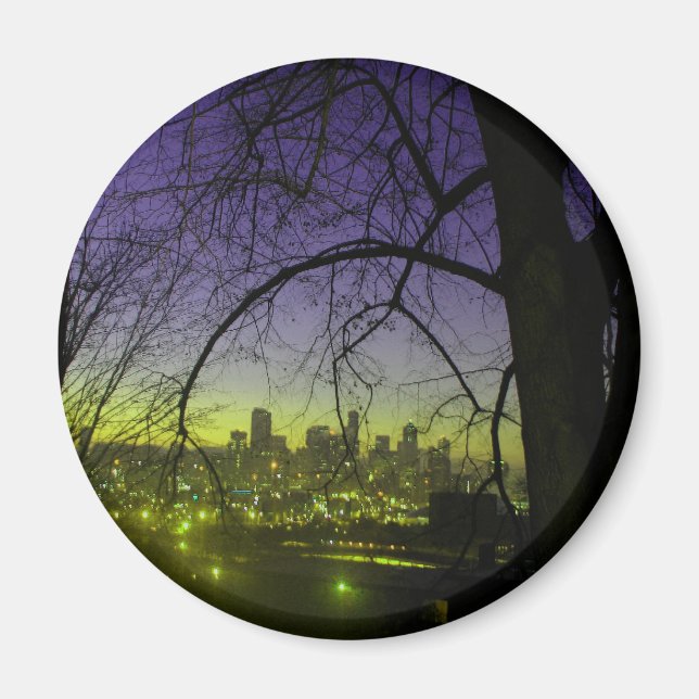 Aimant Vue de Seattle à l'aube (Devant)