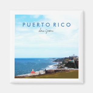 Aimant Vue d'EL Morro, San Juan, Porto Rico