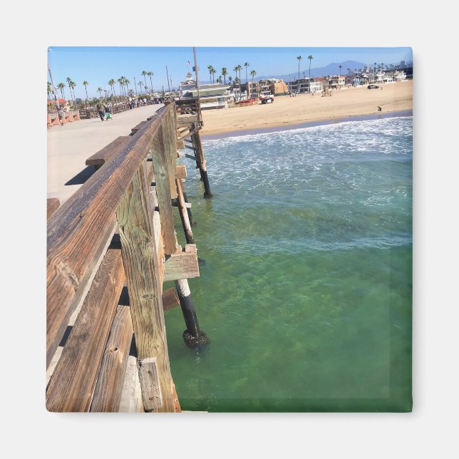Aimant Vue depuis la jetée, Newport Beach, Californie (Devant)